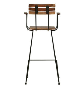 Detec™ Solid Wood Bar Stool In Natural Sheesham Finish