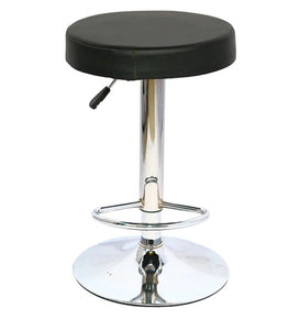 Detec™ Backless Bar Stool in Black Colour Metal Material For Living Room