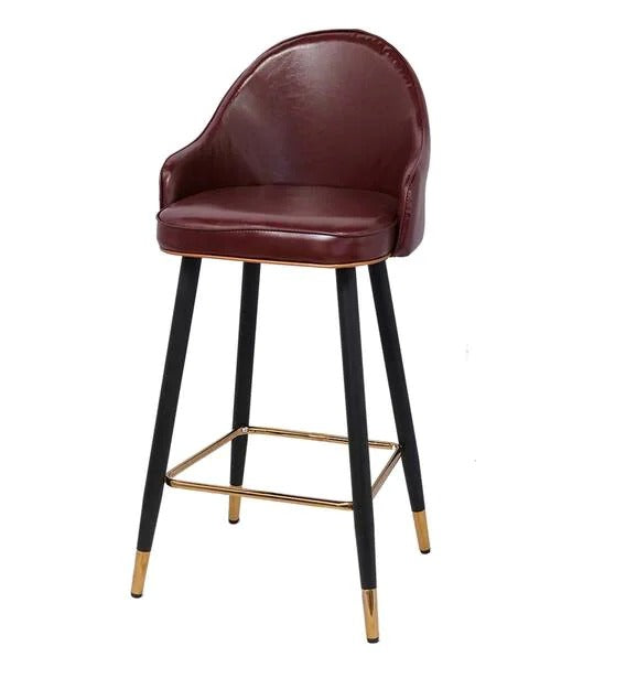 Detec™ Back Bar Stool in Cherry Brown Colour