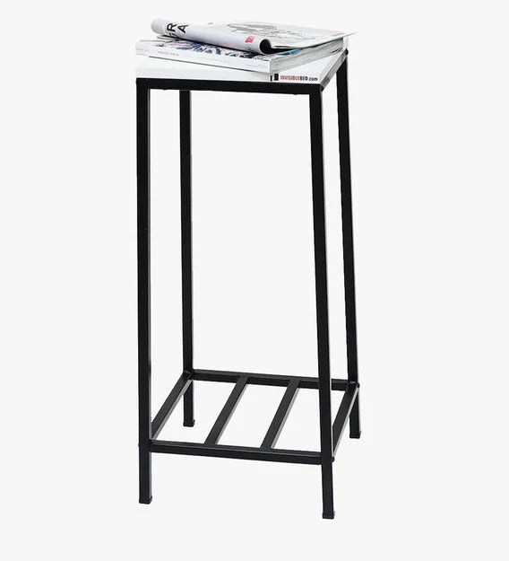 Detec™ Backless Bar Stool in Black Colour With Metal Finish