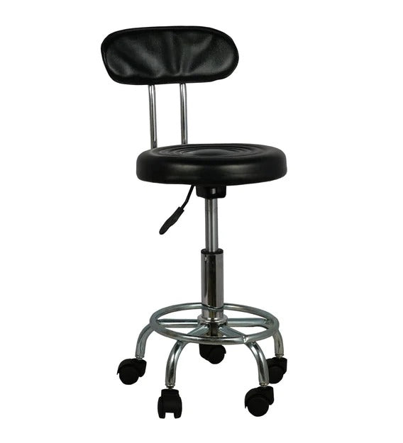 Detec™ Barstool in Black Colour With Leatherette Material