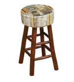 Load image into Gallery viewer, Detec™ Bar Stool With Upholstery In Honey Oak Finish
