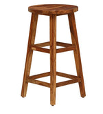 Load image into Gallery viewer, Detec™ Solid Wood Bar Stool in Rustic Teak Finish
