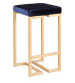Load image into Gallery viewer, Detec™ Bar stool in Blue Colour With Golden finsih
