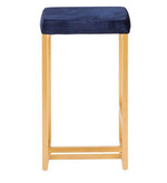 Load image into Gallery viewer, Detec™ Bar stool in Blue Colour With Golden finsih
