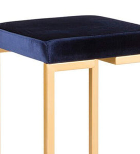 Detec™ Bar stool in Blue Colour With Golden finsih