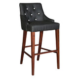 Load image into Gallery viewer, Detec™ Bar Chair With White Button In Black Colour
