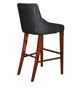 Detec™ Bar Chair With White Button In Black Colour