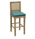 Load image into Gallery viewer, Detec™ Solid Wood Bar Stool In Blue Colour
