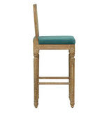 Load image into Gallery viewer, Detec™ Solid Wood Bar Stool In Blue Colour
