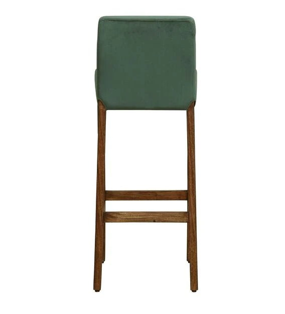 Detec™ Solid Wood Bar Stool In Rustic Teak Finish