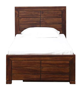 Detec™ Solid Wood Single Bed with Storage in Provincial Teak Finish