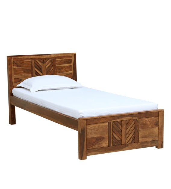 Detec™ Solid Wood Single Bed in Rustic Teak Finish