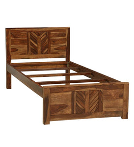 Detec™ Solid Wood Single Bed in Rustic Teak Finish