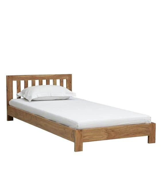 Detec™ Solid Wood Single Bed in Natural Finish