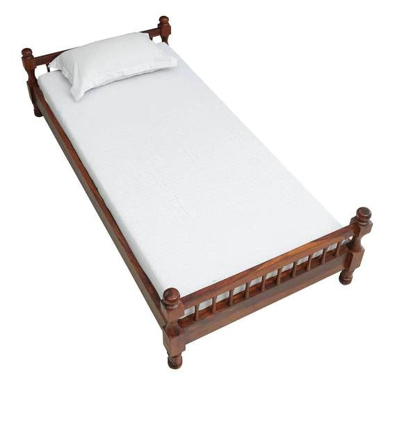 Detec™ Solid Wood Single Bed In Honey Oak Finish