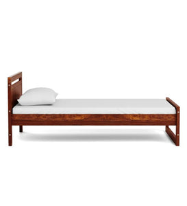 Detec™ Solid Wood Single Bed with Storage in Provincial Teak Finish