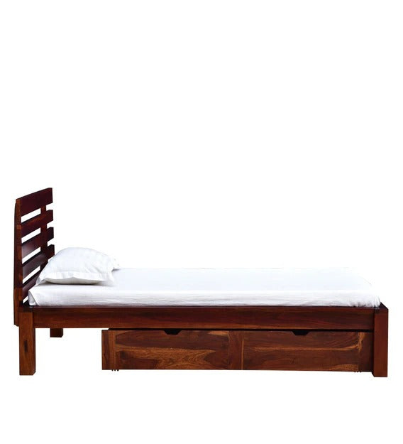 Detec™ Solid Wood Single Bed with Storage