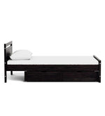 Load image into Gallery viewer, Detec™ Solid Wood Single Bed with Storage in Warm Chestnut Finish
