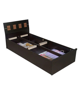 Detec™ Single Bed with Storage in Wenge Finish