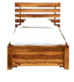 Load image into Gallery viewer, Detec™ Solid Wood Single Bed with Storage in Rustic Teak Finish
