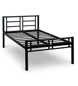 Detec™ Metal Single Bed in Black Colour