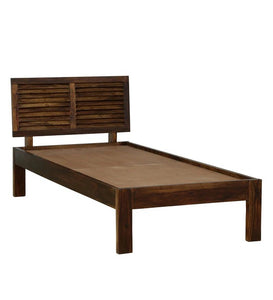Detec™ Solid Wood Single Bed In Provincial Teak Finish Without Storage For Bedroom