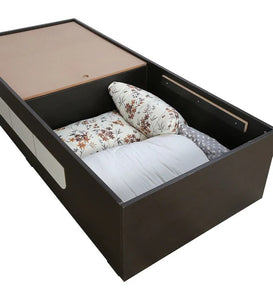 Detec™ Single Bed with Box Storage in Wenge Finish