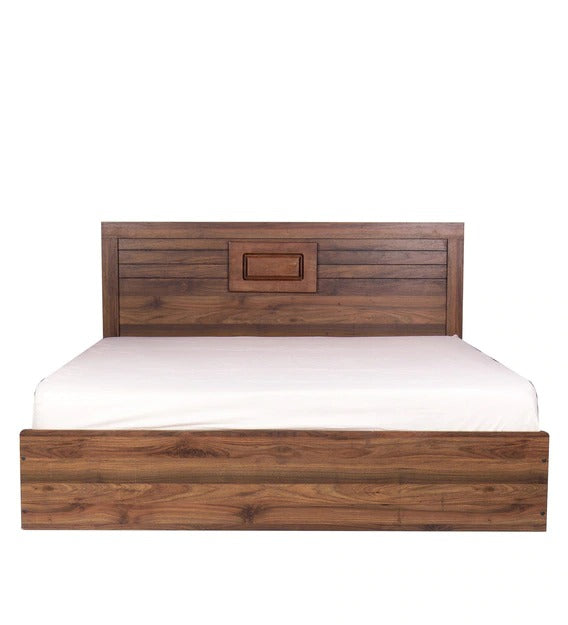 Detec™ Queen Size Bed with Two Bedside Tables in Columbia Walnut Finish