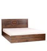 गैलरी व्यूवर में इमेज लोड करें, Detec™ Queen Size Bed with Two Bedside Tables in Columbia Walnut Finish
