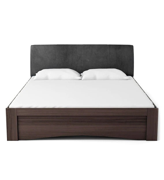 Detec™ Queen Size Upholstered Bed with Storage in Wenge Finish