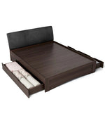 गैलरी व्यूवर में इमेज लोड करें, Detec™ Queen Size Upholstered Bed with Storage in Wenge Finish

