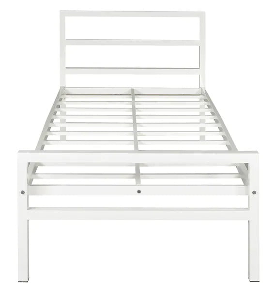 Detec™ Single Size Bed in White Colour