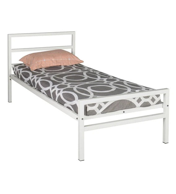 Detec™ Single Size Bed in White Colour