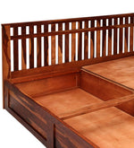 Load image into Gallery viewer, Detec™ Queen Size Bed with Storage in Honey Finish
