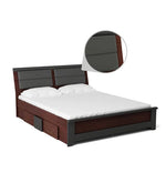 Load image into Gallery viewer, Detec™ Queen Size Bed with Storage in Wenge Finish
