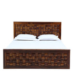 गैलरी व्यूवर में इमेज लोड करें, Detec™ Solid Wood Queen Size Bed with Storage in Provincial Teak Finish
