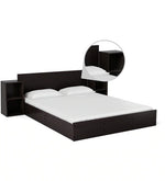 Load image into Gallery viewer, Detec™ Queen Size Bed with Storage &amp; Two Bedside Tables in Wenge Finish
