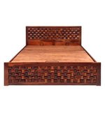 Load image into Gallery viewer, Detec™ ueen Size Bed with Storage in Honey Finish
