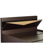 Load image into Gallery viewer, Detec™ Queen Size Bed with Headboard Storage in Walnut Finish
