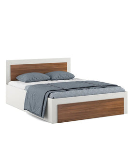 Detec™ Queen Size Bed with Storage in Frosty White Colour