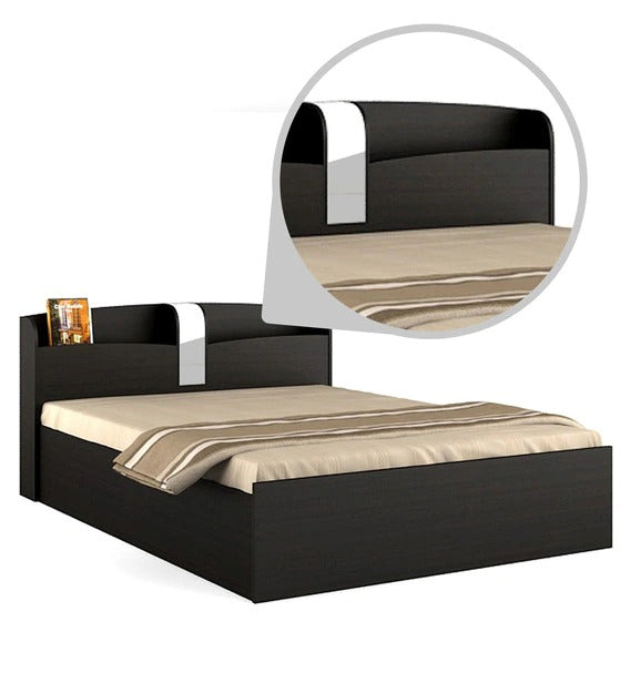 Detec™ Queen Size Bed with Storage in Natural Wenge Finish