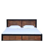 Load image into Gallery viewer, Detec™ Solid Wood Queen Size Bed with Storage in Dual Tone Finish
