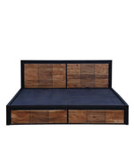 Load image into Gallery viewer, Detec™ Solid Wood Queen Size Bed with Storage in Dual Tone Finish
