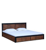 Load image into Gallery viewer, Detec™ Solid Wood Queen Size Bed with Storage in Dual Tone Finish
