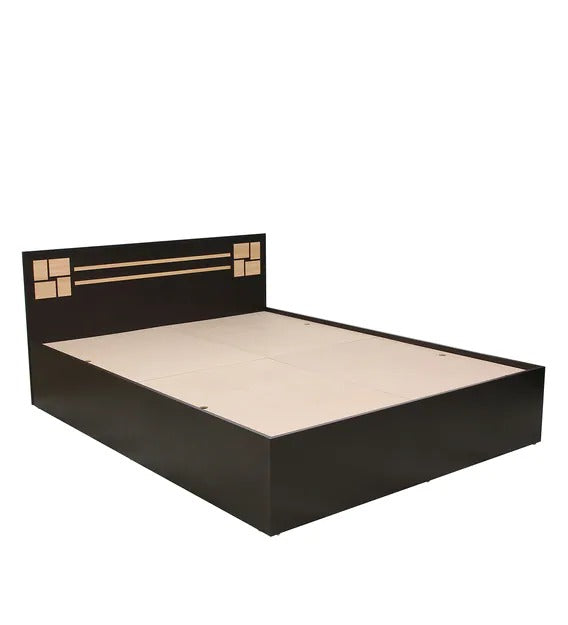 Detec™ Queen Size Bed in Wenge & Light Bali Oak Finish with Box Storage