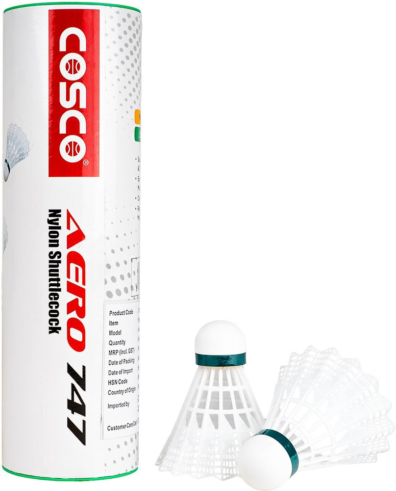 Detec™Cosco Aero 747 Nylon Shuttle Cocks (Per Box 6 Pcs)