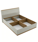 Load image into Gallery viewer, Detec™ Queen Size Bed with Storage in Natural Teak Wood Finish
