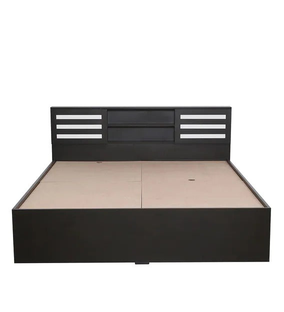 Detec™ Queen Size Bed with Box Storage in Wenge Finish