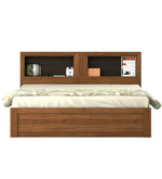 Load image into Gallery viewer, Detec™ Queen Size Bed with Storage Natural Teak
